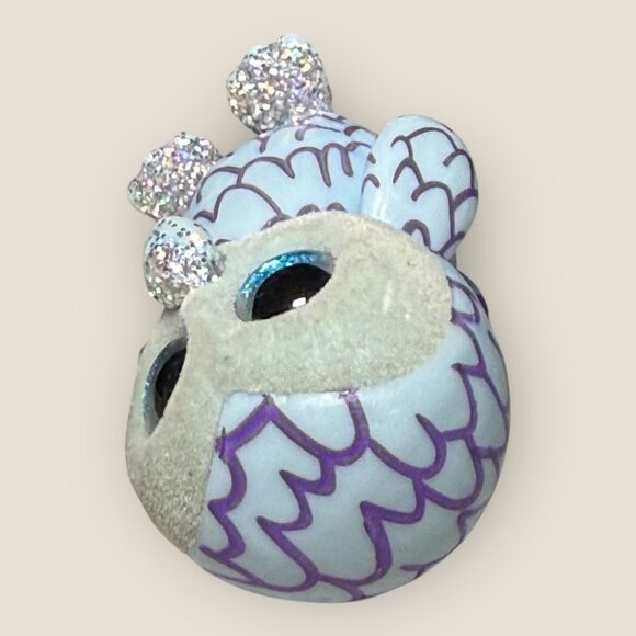 Ty Beanie Boos Mini Oscar The Blue Owl Figure Blue Sparkle Eyes Collectible 2" - Picture 6 of 6